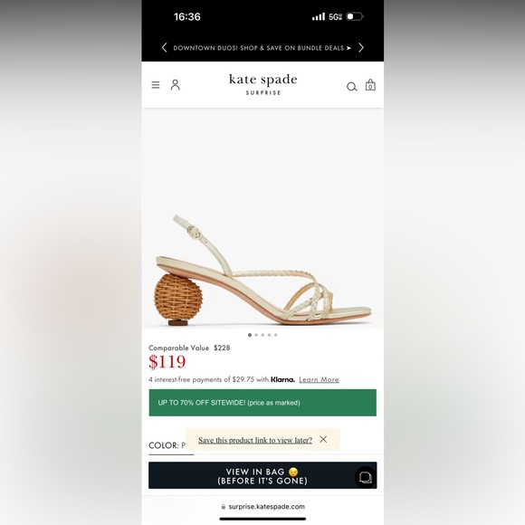 kate spade Shoes - Kate Spade Valencia Sandals. New in box never worn!